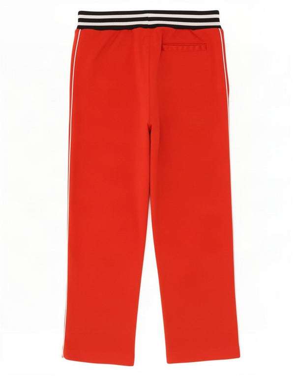 Adidas Womens Crop Tracksuit Trousers UK 10 Small Red Cotton