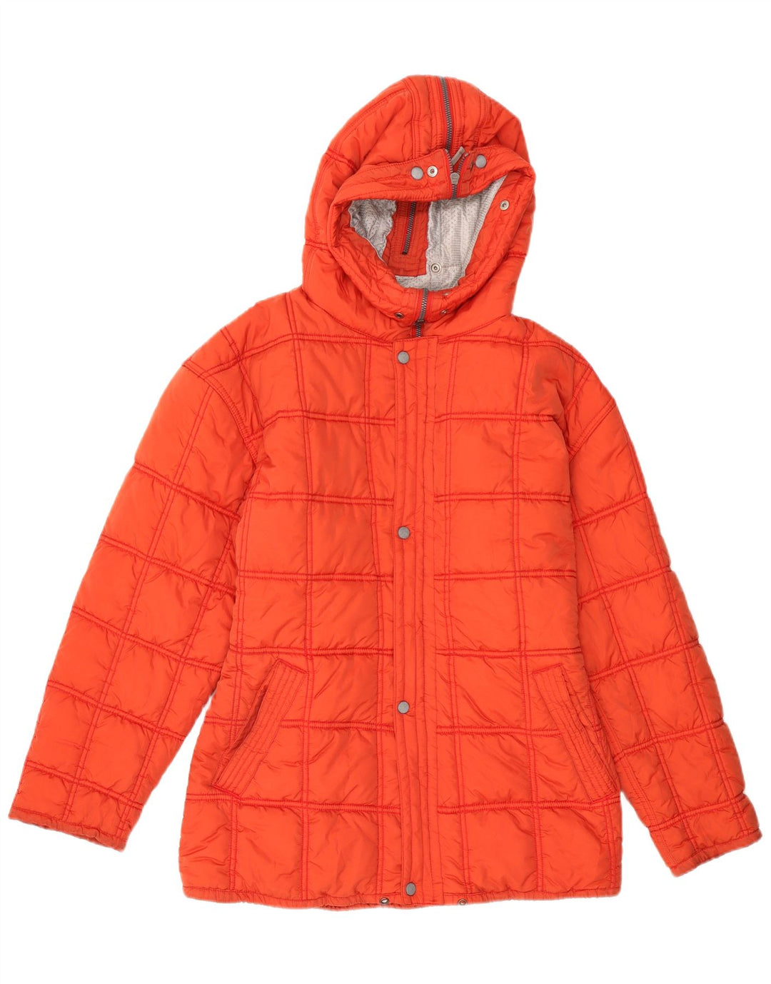 VINTAGE Womens Oversized Hooded Ski Jacket US 2 XS Red Nylon