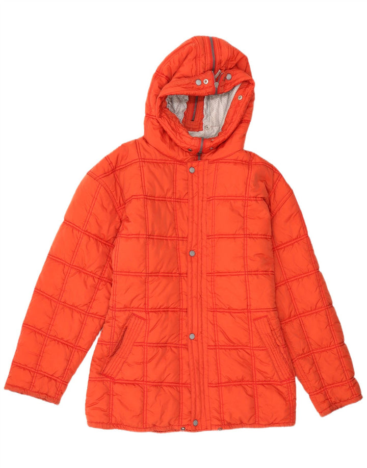 VINTAGE Womens Oversized Hooded Ski Jacket US 2 XS Red Nylon