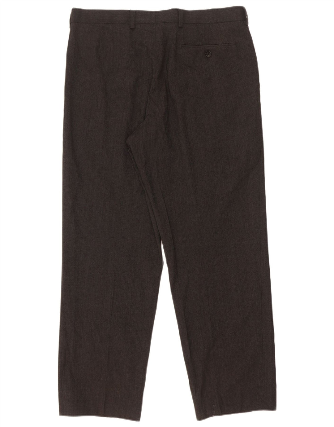 Marks & Spencer Mens Straight Suit Trousers W34 L29 Grey Polyester