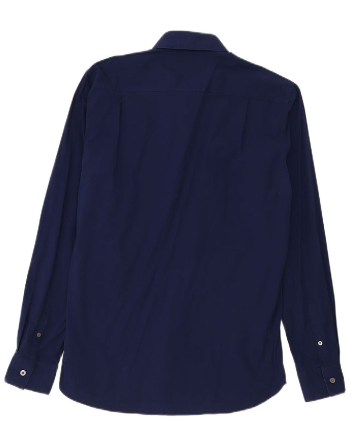 Dkny Mens Shirt Size 16 Large Navy Blue Cotton