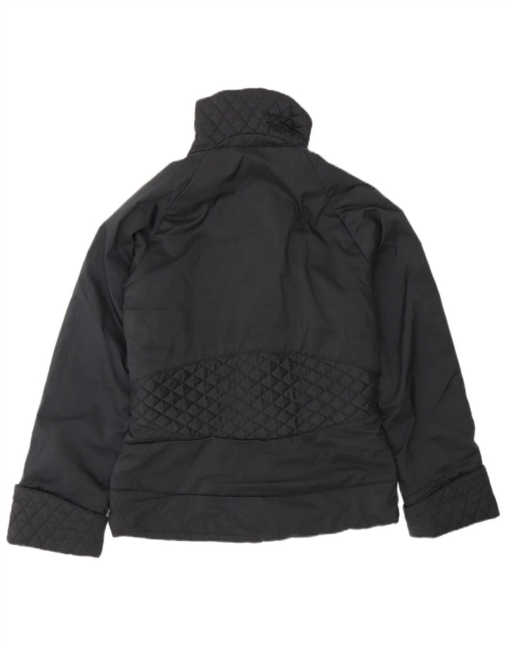 Adidas Womens Oversized Bomber Jacket UK 8 Small Black Polyester
