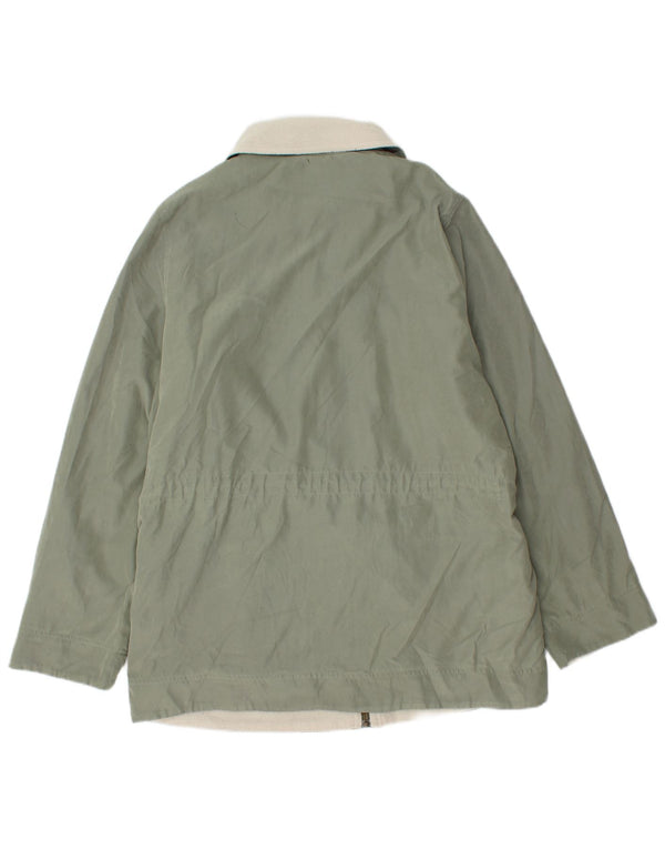 Marks & Spencer Womens Oversized Sherpa Parka Jacket UK 14 Large Green