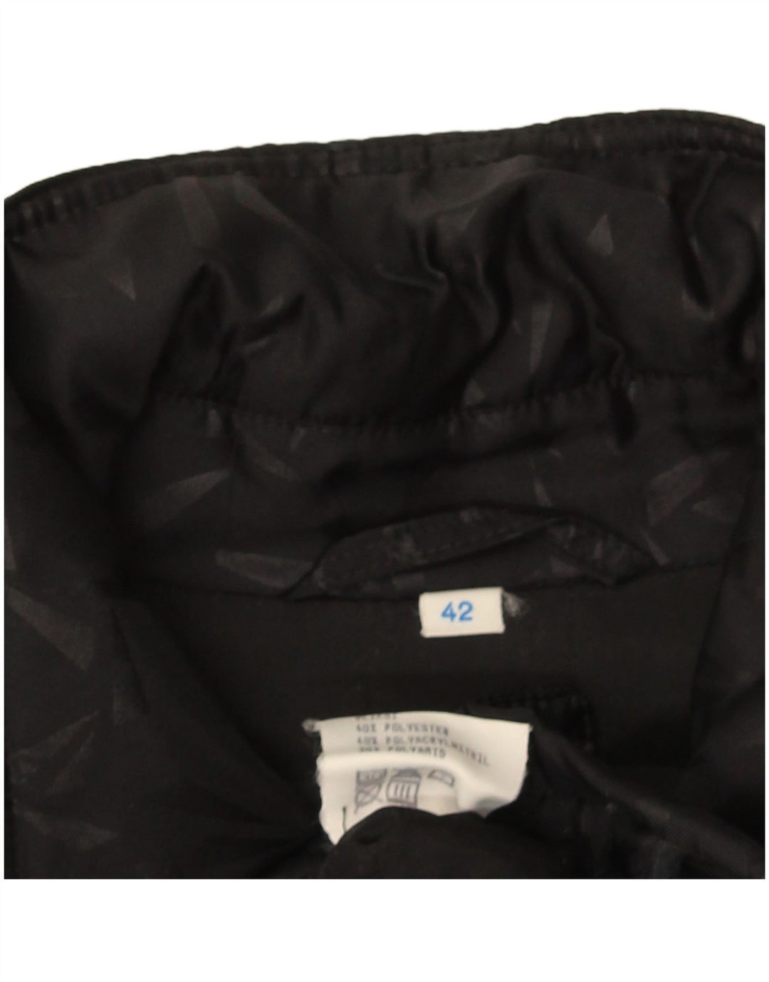 Vintage Womens Oversized Windbreaker Coat IT 42 Medium Black Geometric