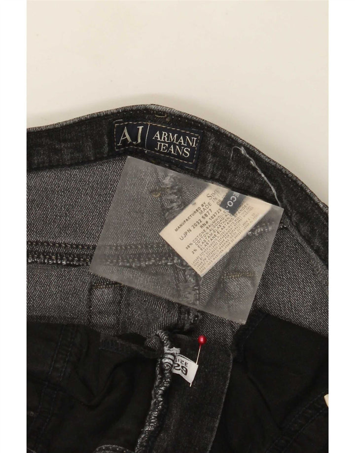 Armani Womens Bootcut Jeans W29 L28 Black Cotton