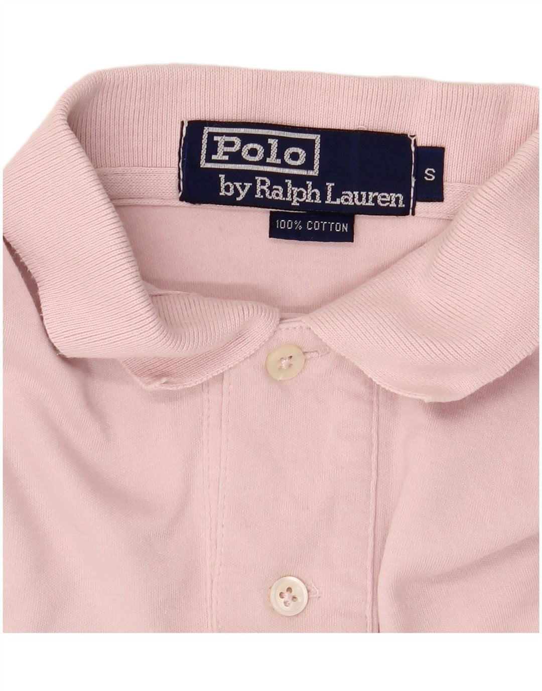 POLO RALPH LAUREN Mens Polo Shirt Small Pink Cotton