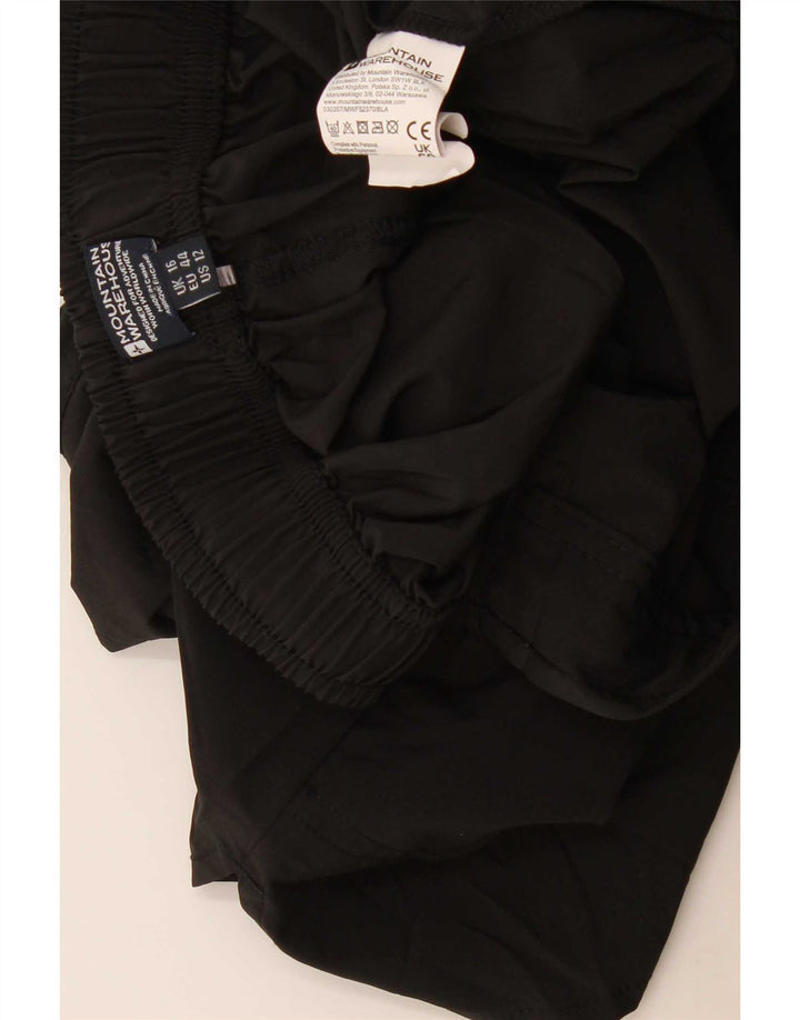 Mountain Warehouse Womens Sport Shorts UK 16 Large Black Polyester