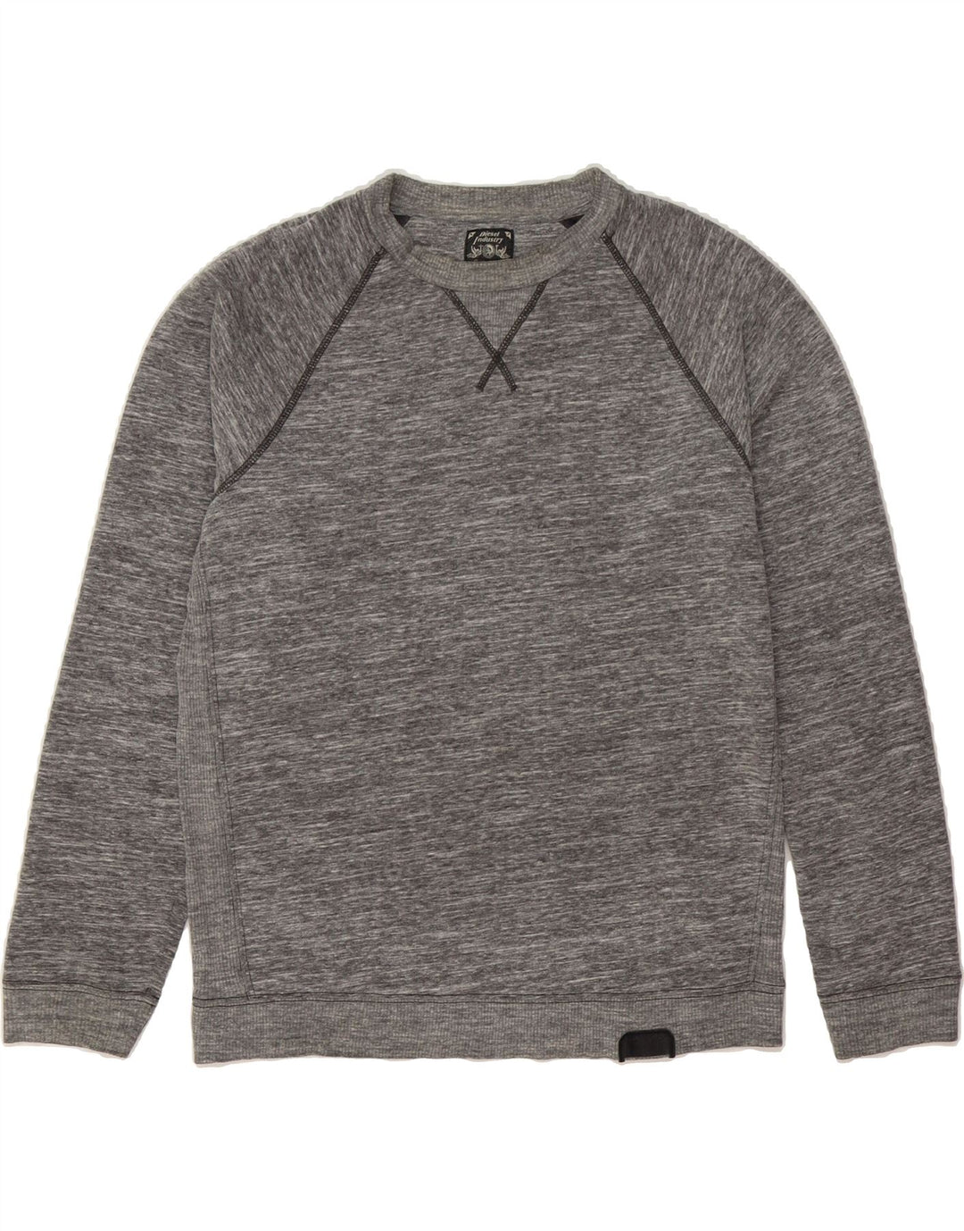 DIESEL Mens Sweatshirt Jumper Large Grey Flecked Polyester Vintage Diesel and Second-Hand Diesel from Messina Hembry 