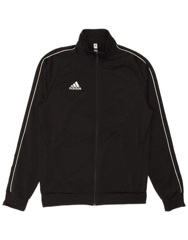 ADIDAS Mens Tracksuit Top Jacket Medium Black Polyester