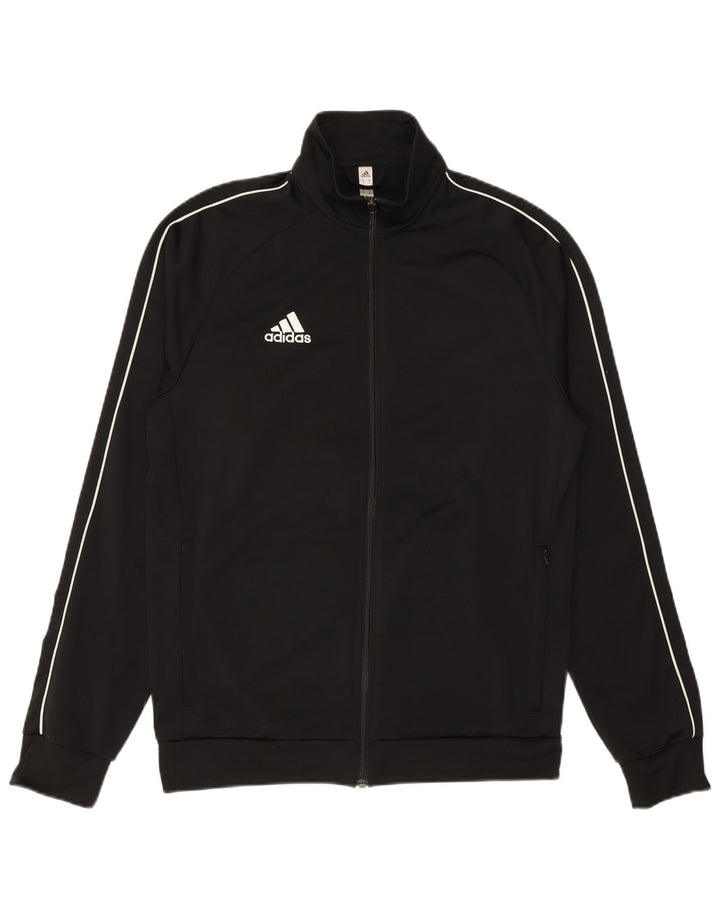 ADIDAS Mens Tracksuit Top Jacket Medium Black Polyester