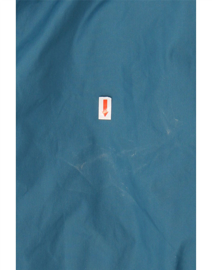 ASICS Mens Windbreaker Jacket UK 42 XL Blue Colourblock Polyamide