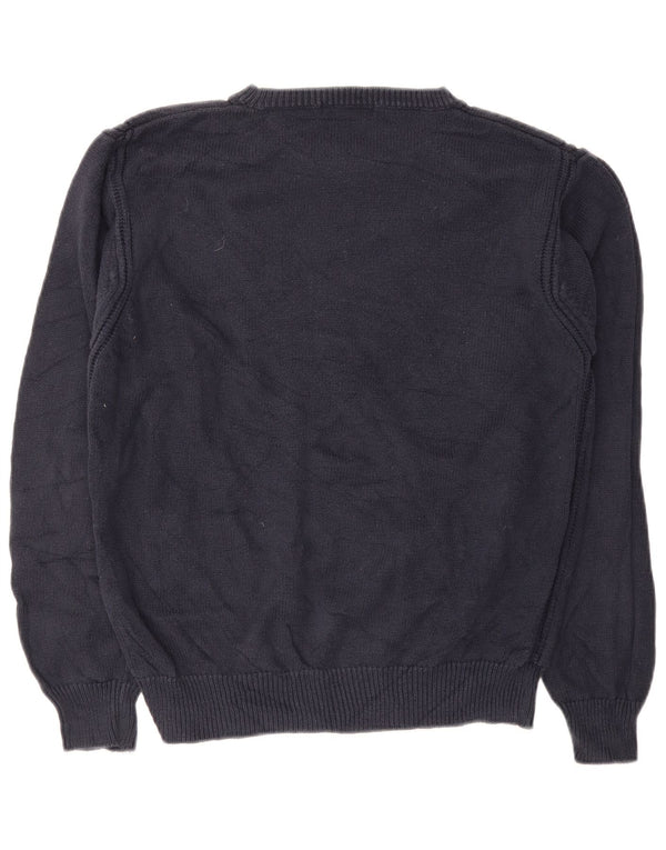 Nautica Mens Crew Neck Jumper Sweater Small Navy Blue Cotton
