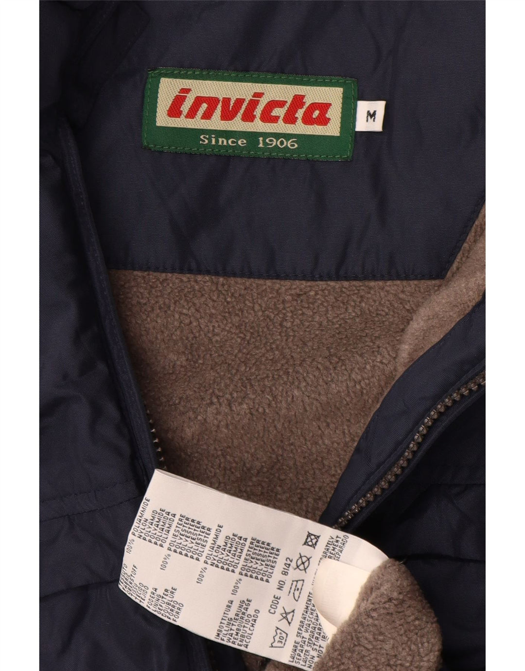 Invicta Mens Windbreaker Jacket UK 38 Medium Navy Blue Polyamide