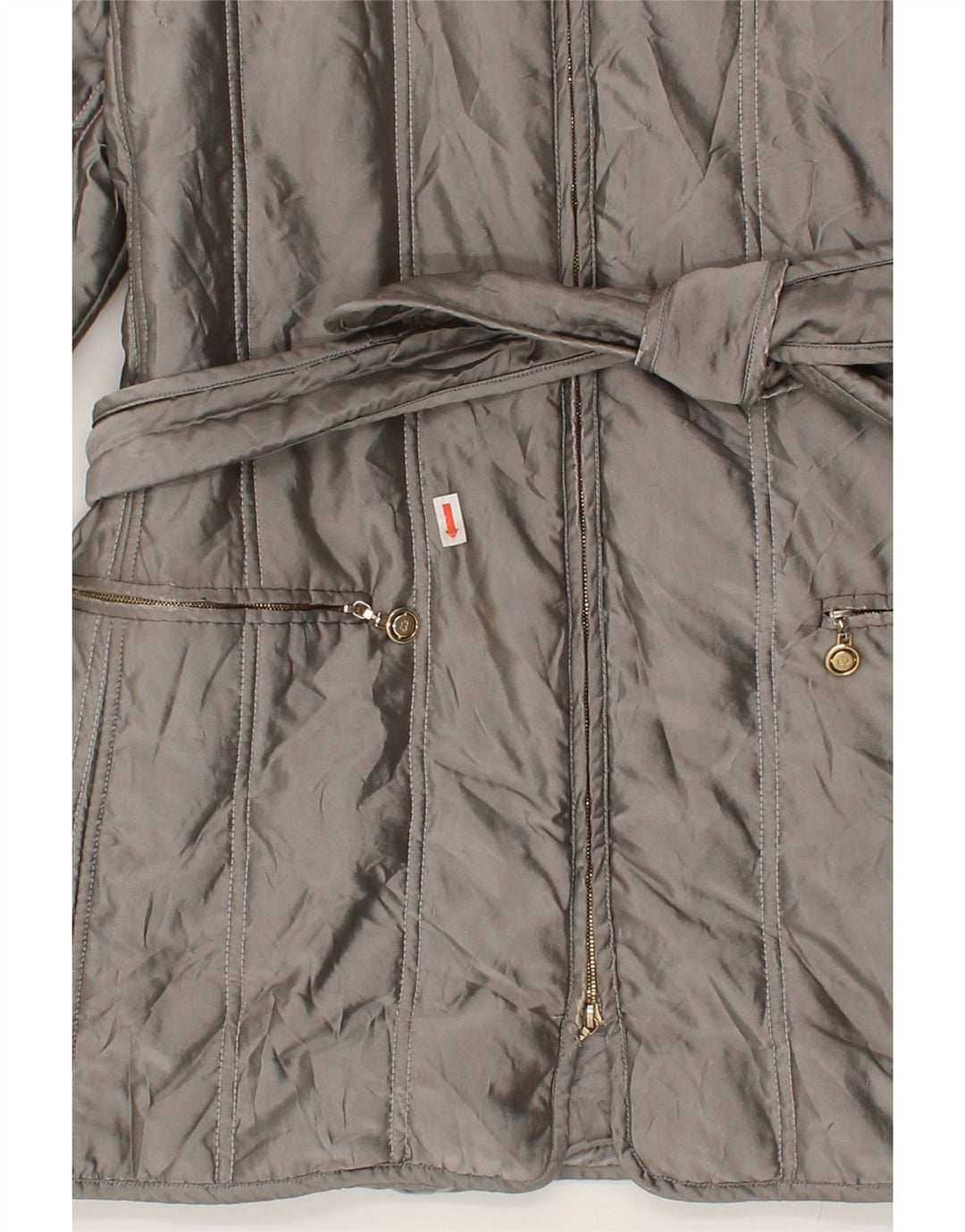 ESCADA Womens Padded Coat EU 38 Medium Grey Acetate Vintage Escada and Second-Hand Escada from Messina Hembry 