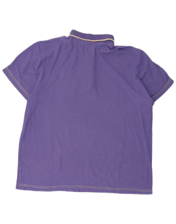 Lotto Mens Polo Shirt 2XL Purple Cotton