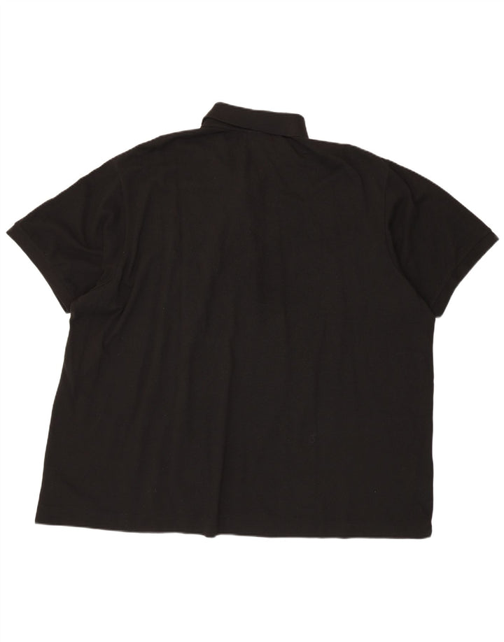 LACOSTE Mens Classic Fit Polo Shirt Size 10 5XL Black Cotton