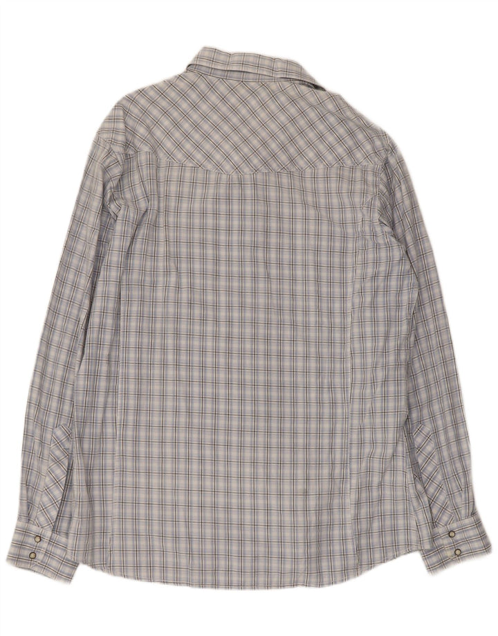 Marlboro Classics Mens Shirt 2XL Blue Check Cotton
