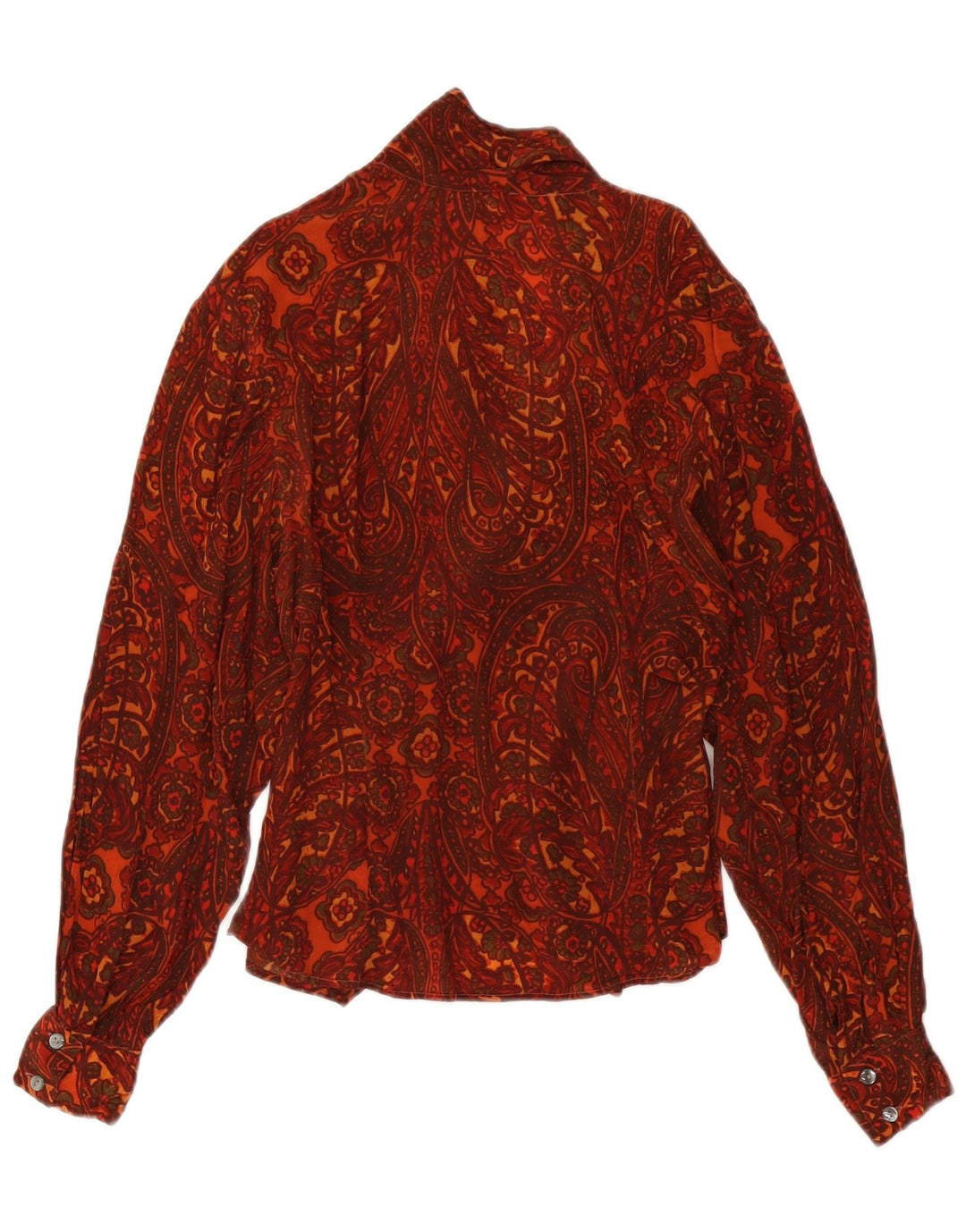 Vintage Womens Shirt Blouse IT 44 Medium Burgundy Paisley