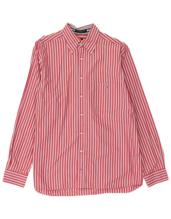 Gant Mens Shirt Medium Red Striped Cotton