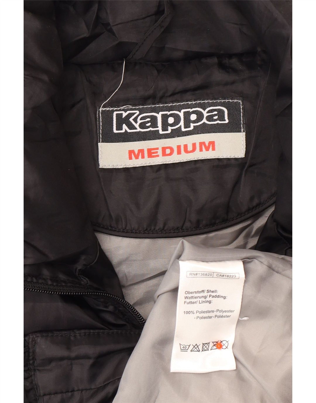 KAPPA Mens Padded Gilet UK 38 Medium Black Polyester