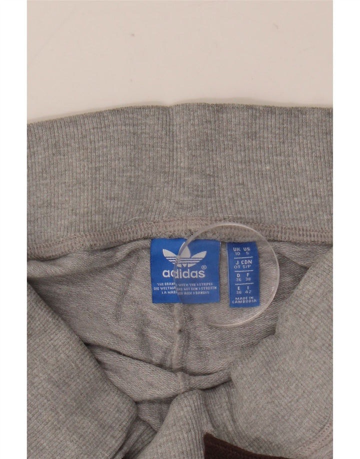 Adidas Womens Tracksuit Trousers UK 10 Small Grey Flecked