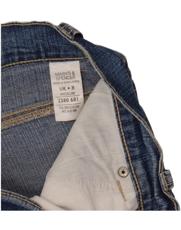 MARKS & SPENCER Womens Bootcut Jeans UK 8 Small W30 L30  Blue Cotton