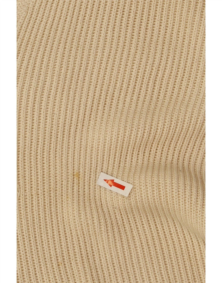 Stefanel Womens Oversized Cardigan Sweater UK 14 Medium Beige Viscose