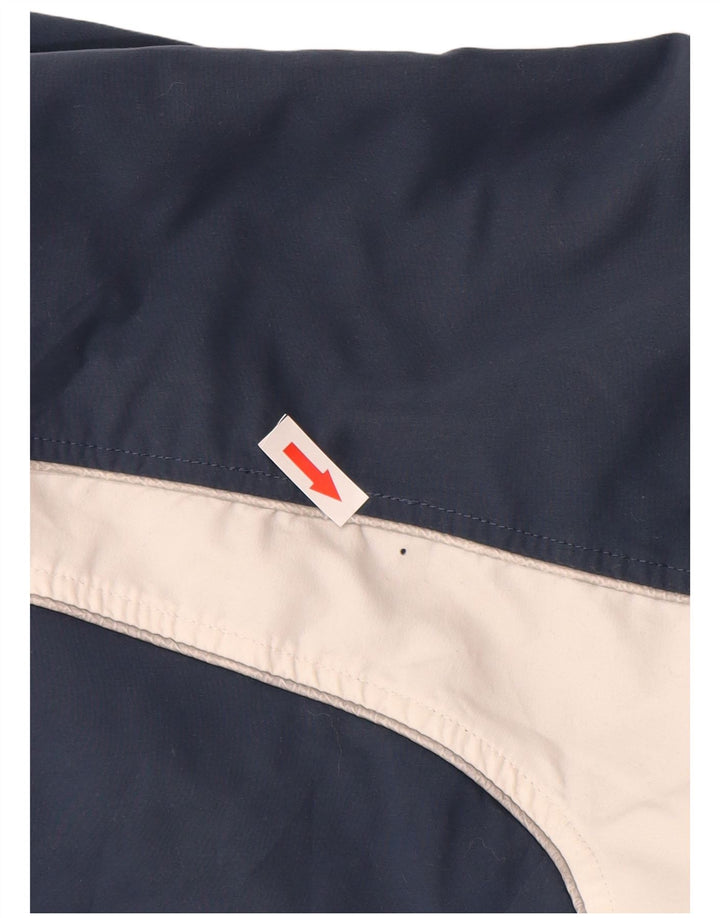 ASICS Mens Tracksuit Top Jacket XL Navy Blue Colourblock Polyester