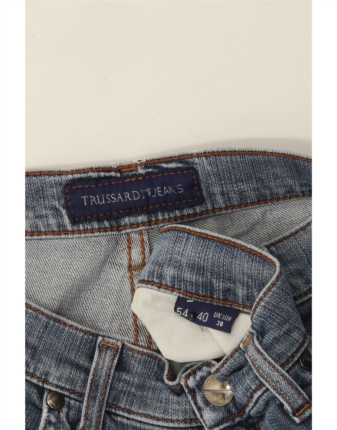 Trussardi Mens Straight Jeans W38 L30 Blue