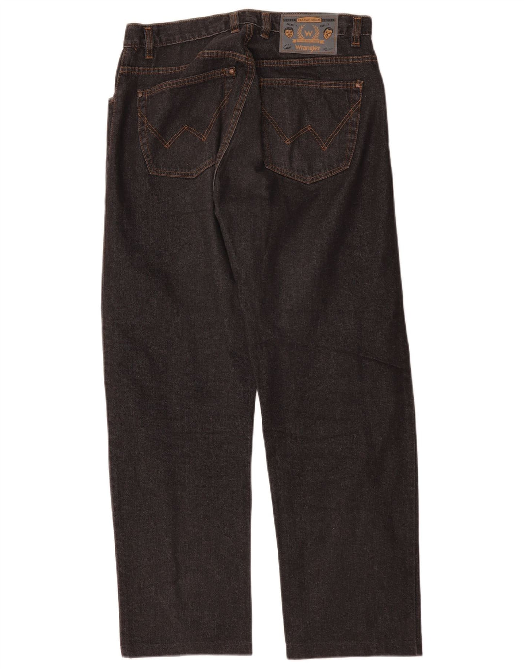 Wrangler Mens Straight Jeans W32 L29 Black Cotton
