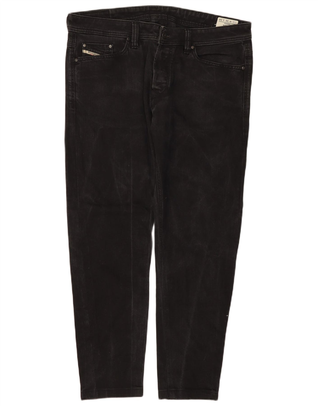 Diesel Mens Viker Slim Jeans W36 L29 Black Cotton
