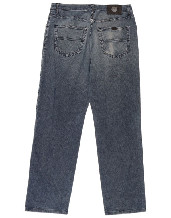 Trussardi Mens Straight Jeans W34 L30 Blue Cotton