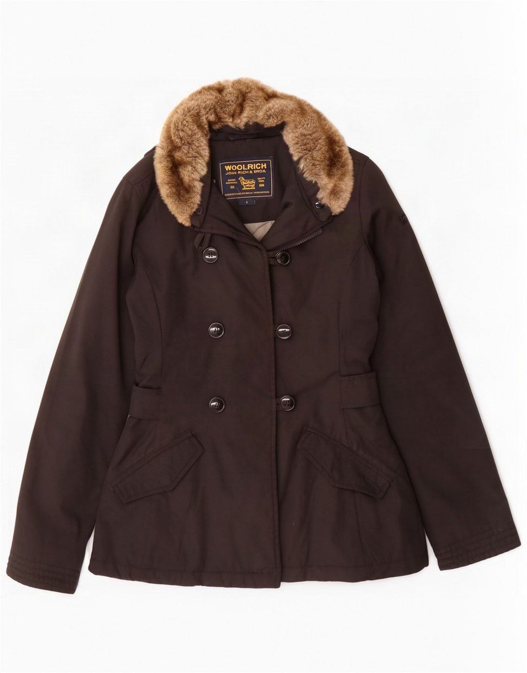 Woolrich Womens Parka Jacket UK 10 Small Black Nylon