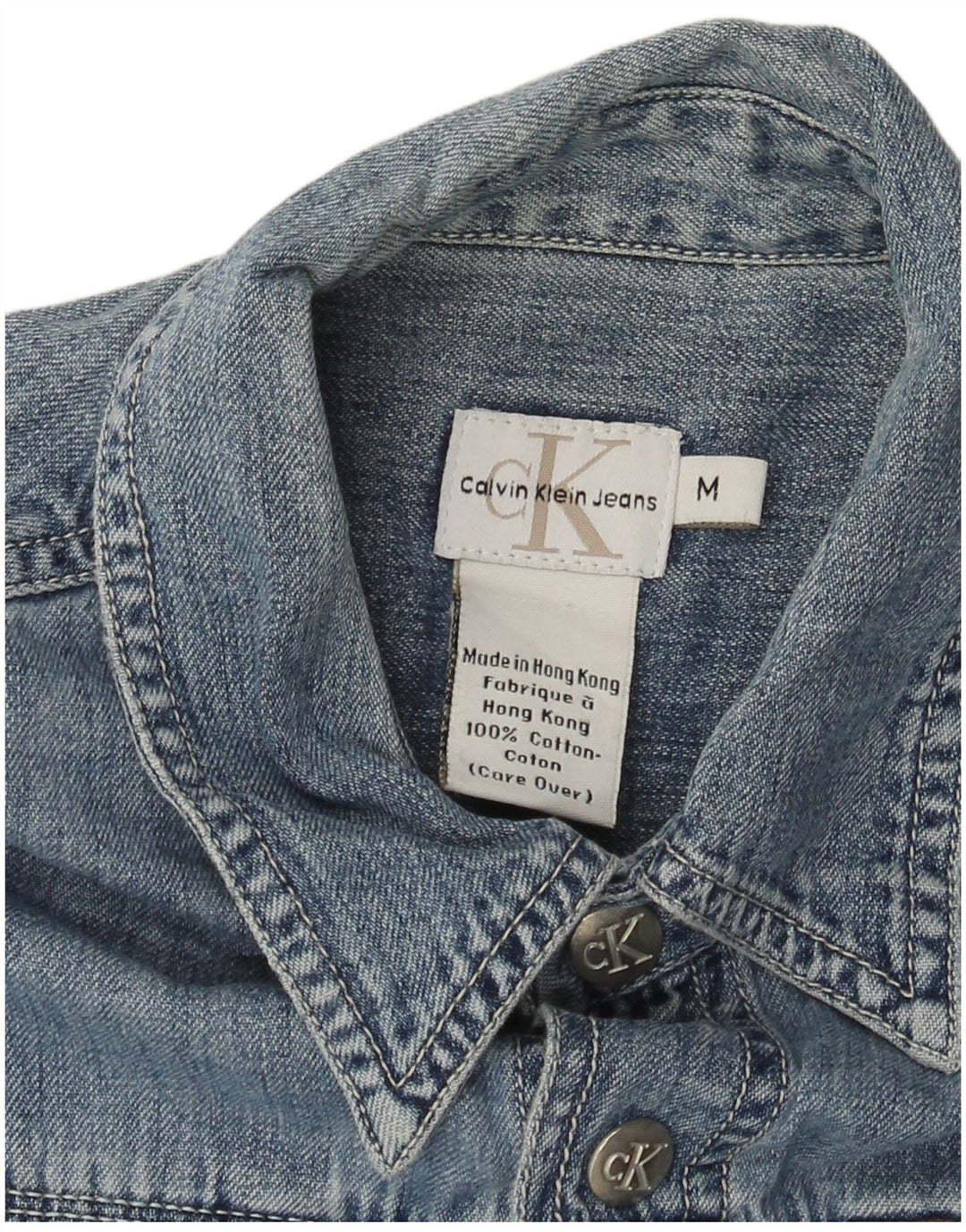 Calvin Klein Jeans Womens Denim Shirt Medium Blue Cotton
