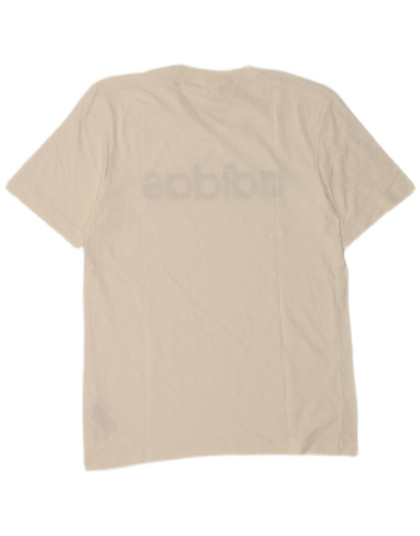 Adidas Mens Graphic T-Shirt Top Small White Cotton