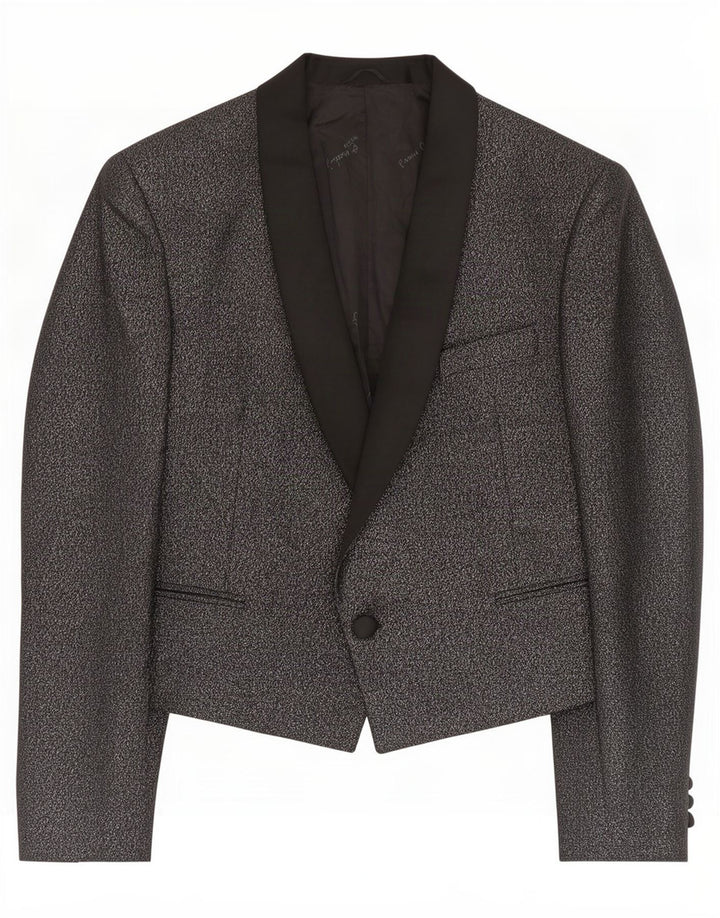 Pierre Cardin Mens 1 Button Blazer Jacket IT 50 XL Black Wool