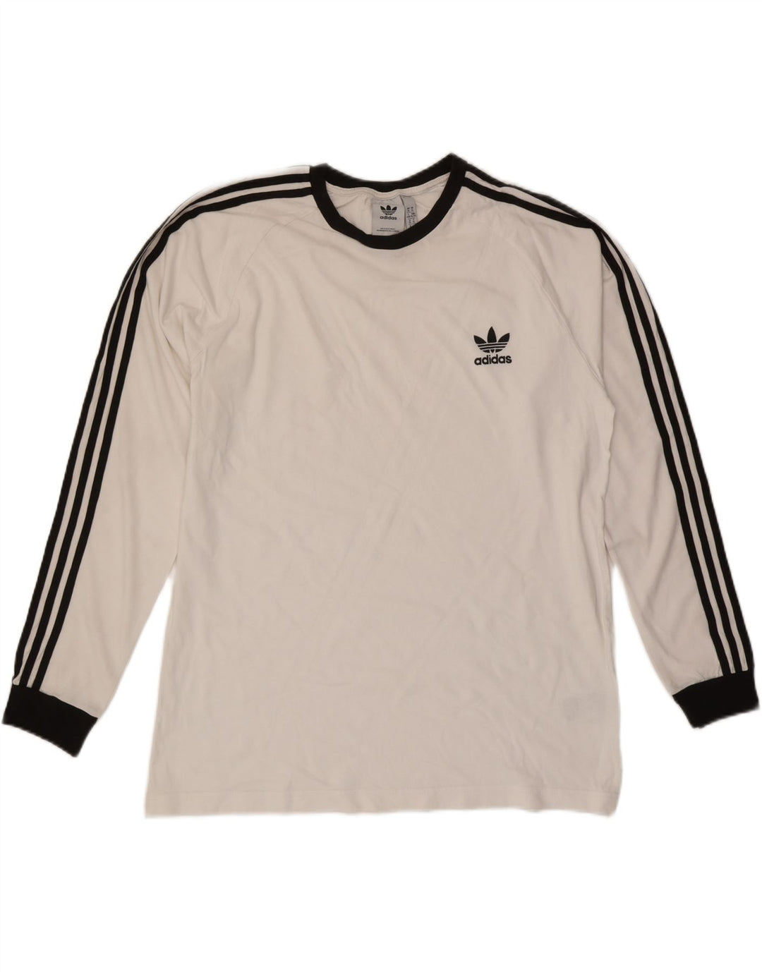 ADIDAS Mens Top Long Sleeve XL White Cotton