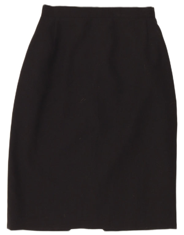 Notice Womens High Waist Pencil Skirt UK 10 Small W22 Black Polyester