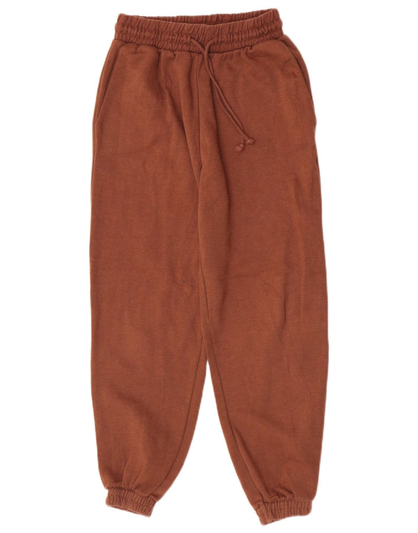 Zara Womens Tracksuit Trousers Joggers UK 12 Medium Brown Polyester