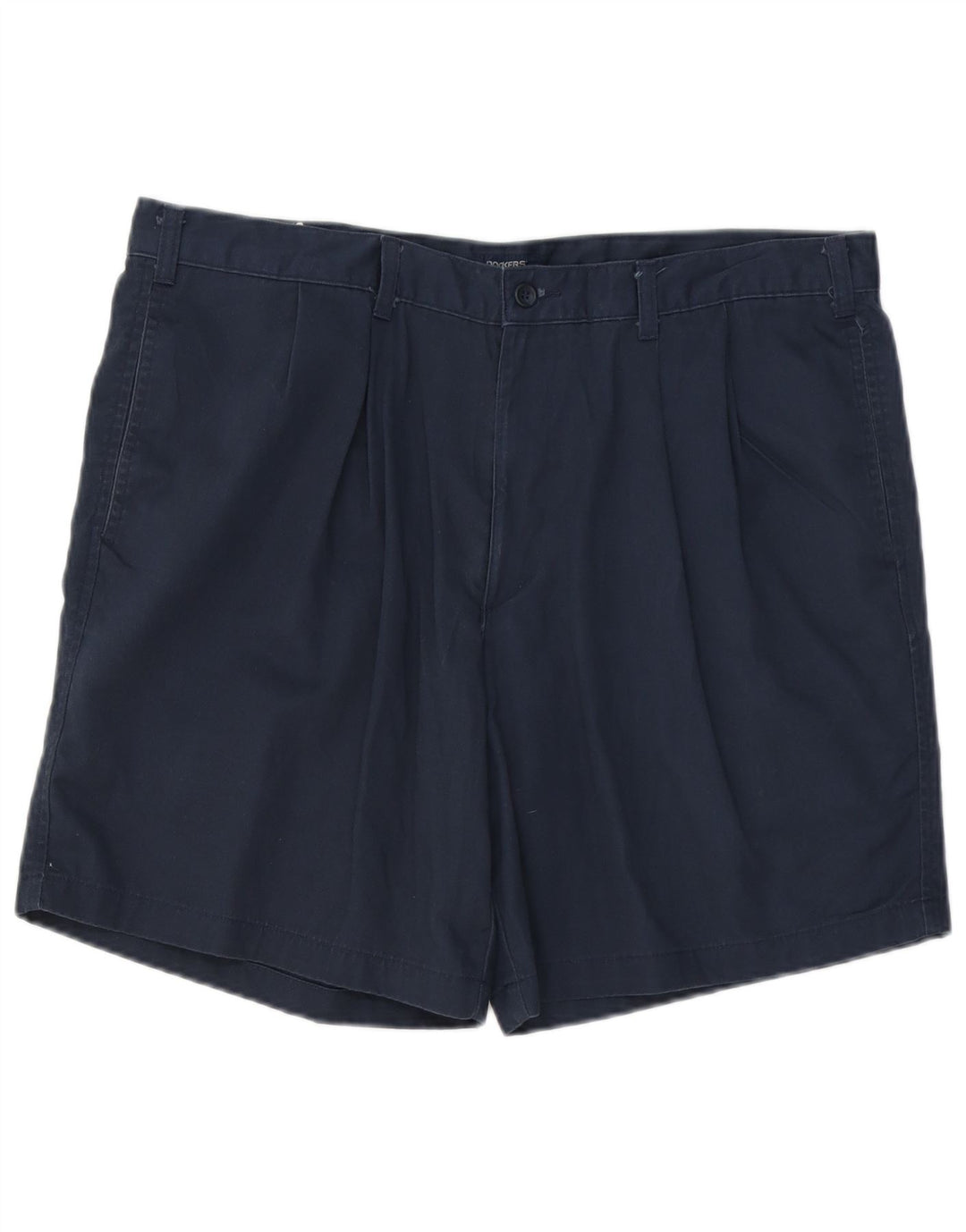 DOCKERS Mens Pegged Chino Shorts W38 XL Navy Blue Cotton