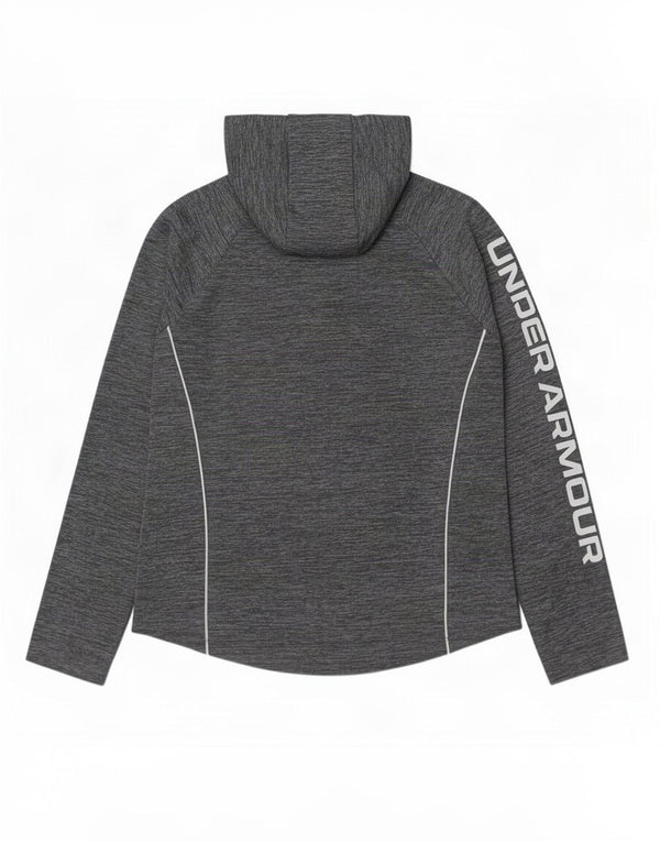 Under Armour Womens Loose Fit Graphic Top Long Sleeve UK 18 XL Grey Flecked