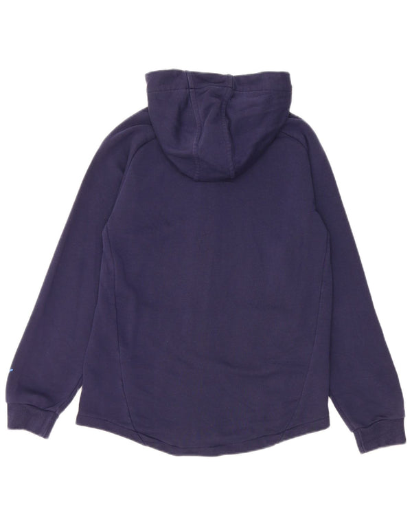 PUMA Boys Graphic Zip Hoodie Sweater 11-12 Years Navy Blue Cotton