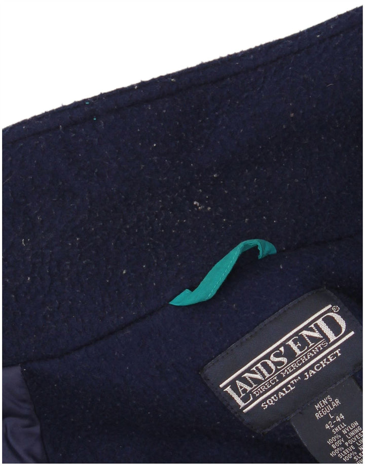 LANDS END Mens Windbreaker Jacket UK 42/44 Large Green Nylon