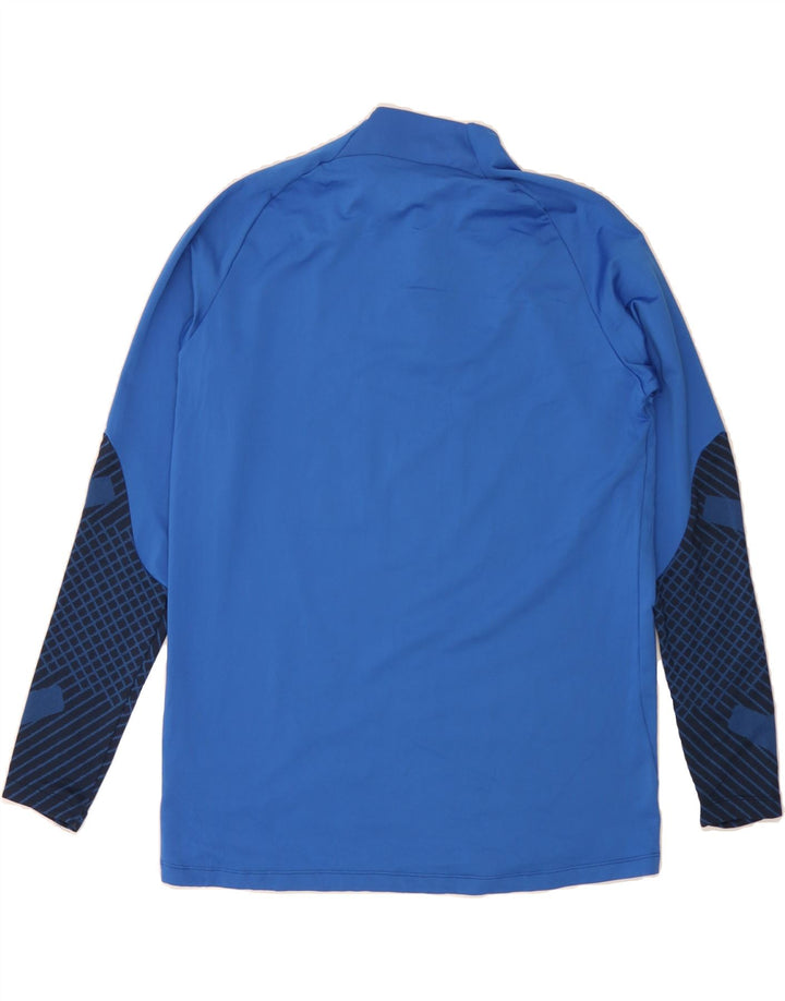 NIKE Mens Dri Fit Graphic Pullover Tracksuit Top Large Blue Colourblock Vintage Nike and Second-Hand Nike from Messina Hembry 