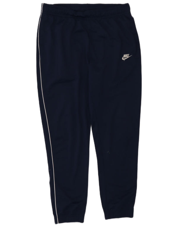 Nike Mens Tracksuit Trousers Joggers Large Navy Blue Polyester