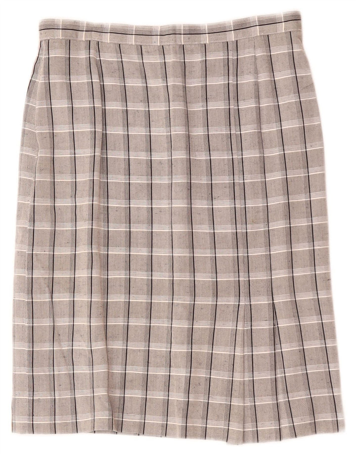 Vintage Womens Straight Skirt W30 Medium  Grey Check
