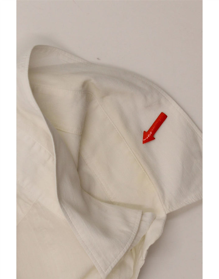 Lacoste Mens Short Sleeve Shirt Size 41 Large White Cotton