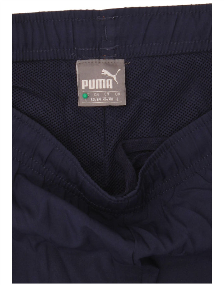 Puma Mens Sport Shorts Large Navy Blue Polyester