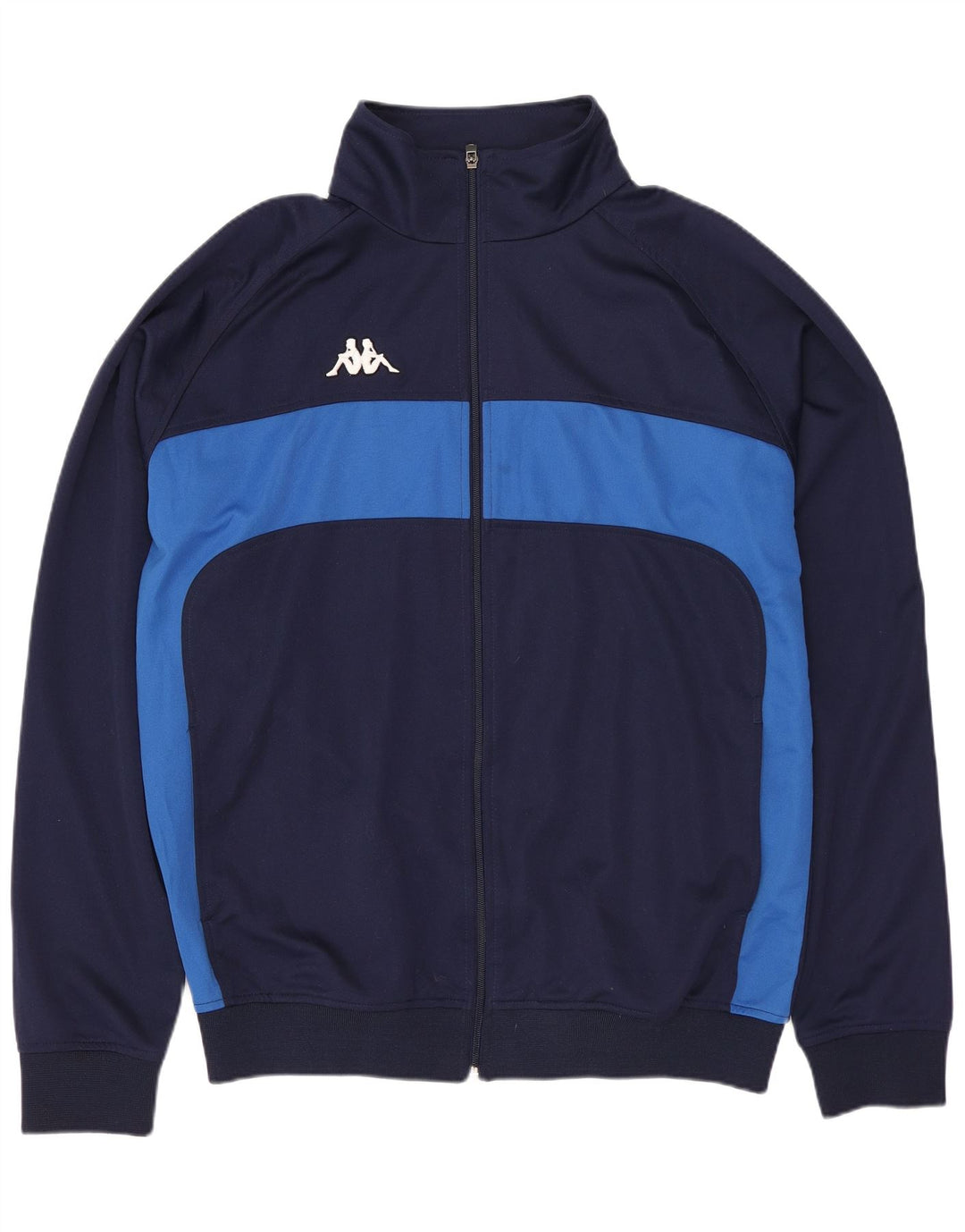 Kappa Mens Tracksuit Top Jacket 2XL Navy Blue Colourblock Polyester