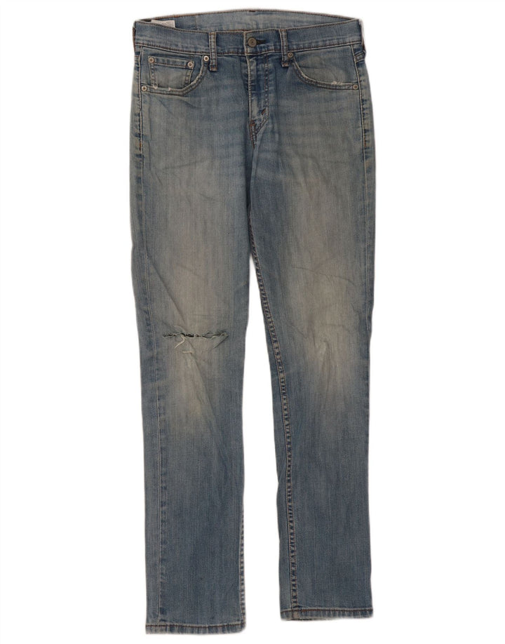 LEVI'S Womens Distressed Slim Jeans W30 L32 Blue Cotton